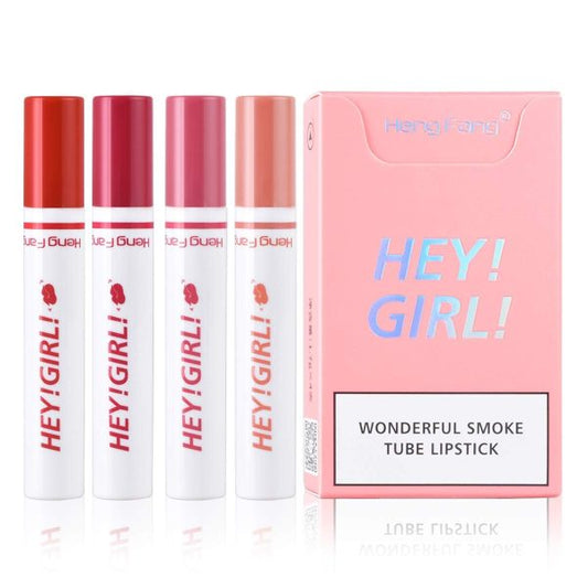 4-in-1 Trending Lipstick Set – Cigarette-shaped Matte Lipsticks, Long-lasting, Easy To Apply, Non-sticky & Fade-resistant Lip Gloss For Makeup Lovers